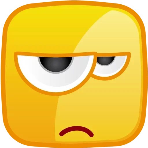 mengobrol, emotikon emoji, emotikon persegi, smiley curiga, emotikon persegi