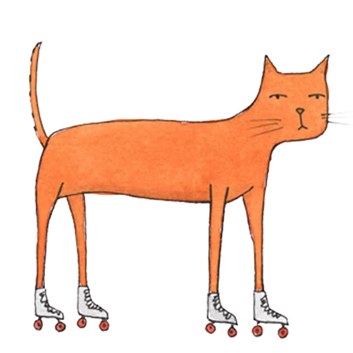 кошка, чепуха, художник, рисунок котопес, cat illustration