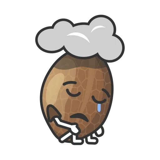 clipart, pomme de terre triste, dessin de pommes de terre