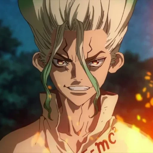 anime de pierre, dr stone, june ishigami, dr stone anime, anime dr stone senka