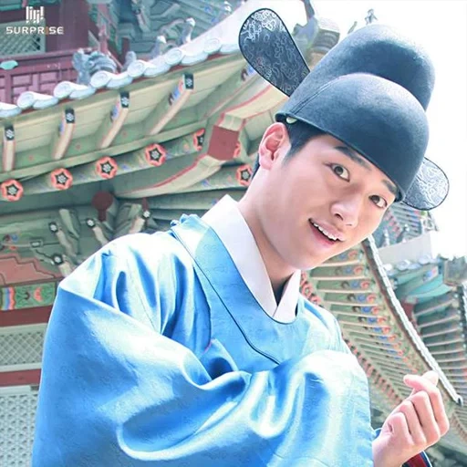 asiatiques, seo kang-jun, hanbok homme, acteur coréen, han bok roi de corée