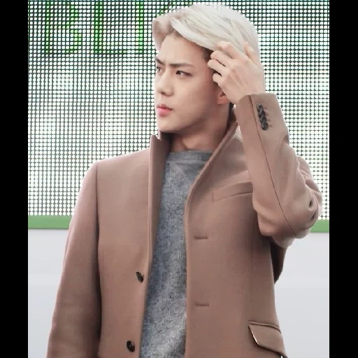 sehun, asiático, sehun exo, exo sehun, abrigo de sehun