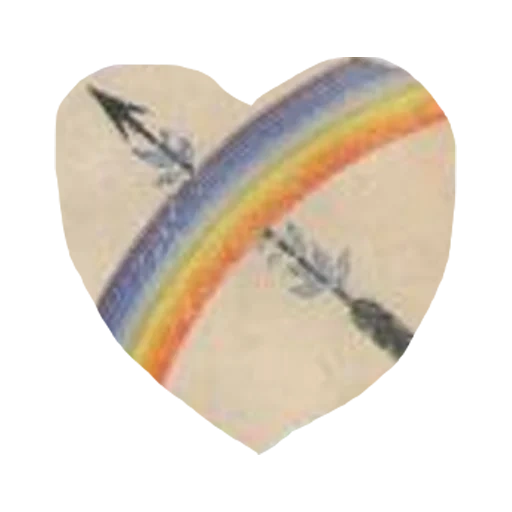 rainbow lgbt, pelangi berbentuk hati, simbolisme lgbt, stiker pelangi, rainbow heart