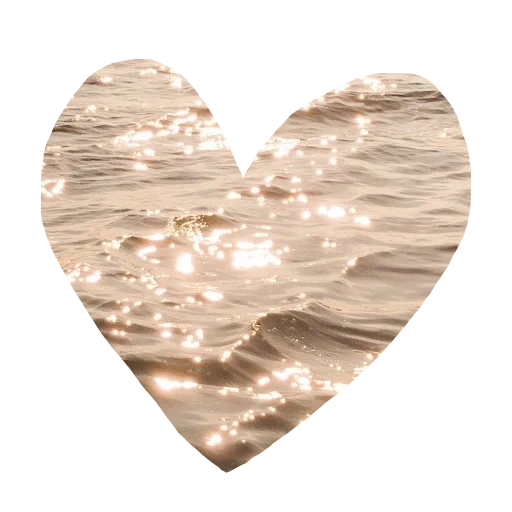 heart, le cœur des montagnes, love, un fond brillant, esthétique de l'eau beige