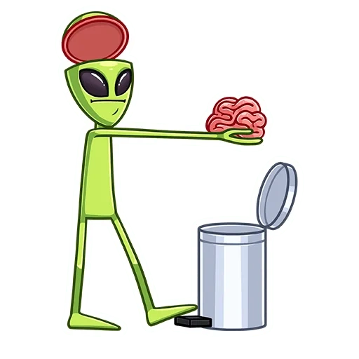 klon serega, clipart alien, alien hijau