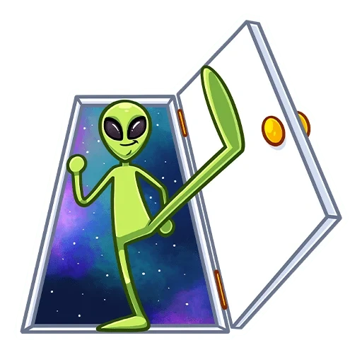 klon serega, gambar pendatang baru, gambar alien, alien adalah kartun, grafik vektor alien