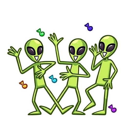 alien, earrings clone, green alien, alien klipper