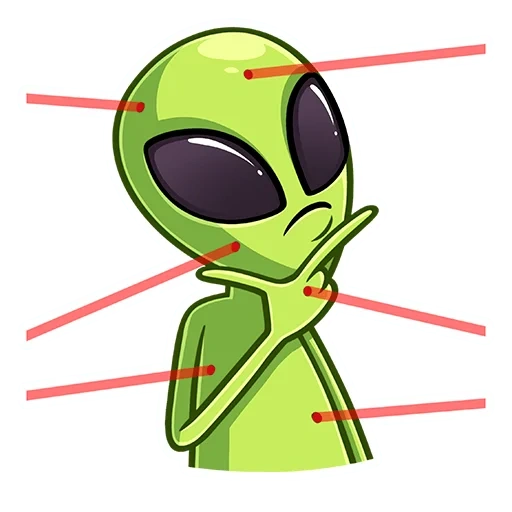 klon serega, alien deb, clipart alien, alien hijau