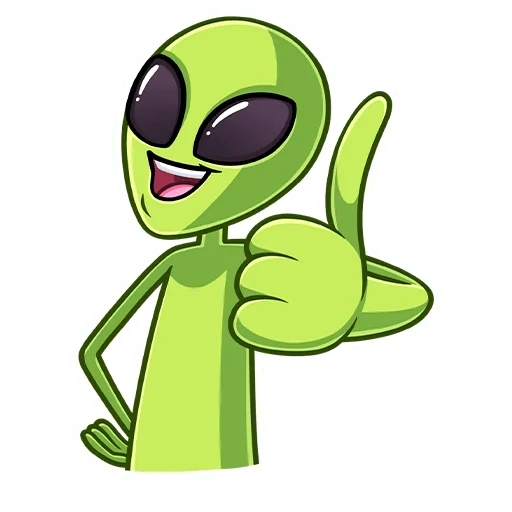 clones de serga, un nouveau venu dessin, extraterrestre vert, l'étranger est cartoony