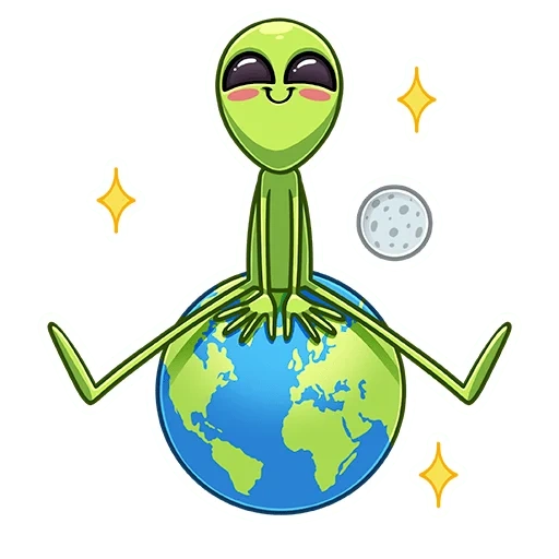 emoji model a, alien hijau, dns alien hijau, latar belakang transparan alien