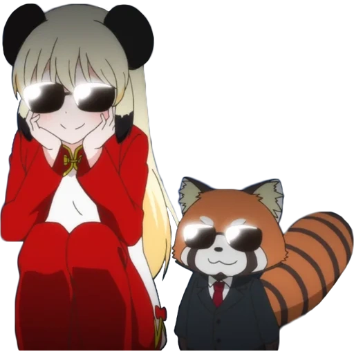 аниме, аниме панда, аниме милые рисунки, murenase shiiton gakuen панда, murenase seton gakuen аниме панда