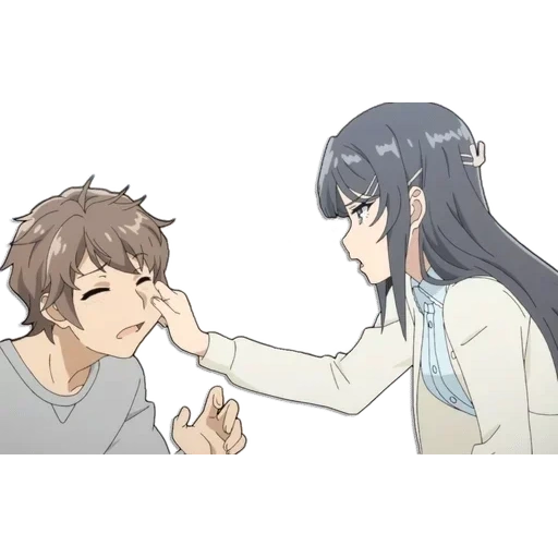 рисунок, аниме персонажи, seishun buta yarou, seishun buta yarou wa bunny, seishun buta yarou wa bunny girl senpai