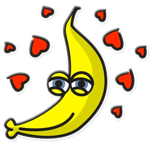 emoticônes, la banane dansante, illustration de banane