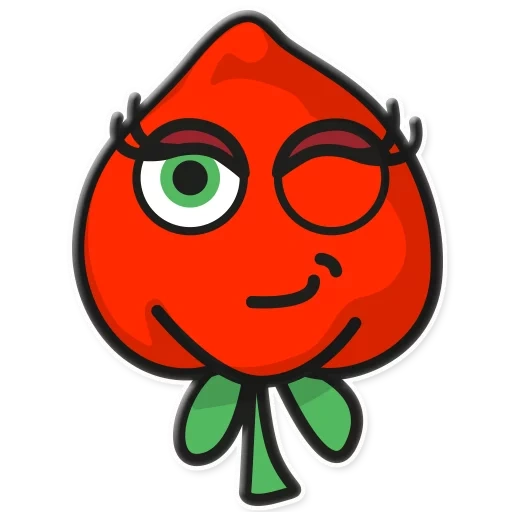 tomate, frutas por rostos, tomate de desenho animado, tomate animado