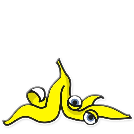 testo, banana, banana stilizzata, illustrazione di un polipo di banana, bellissimi disegni di banana semplici