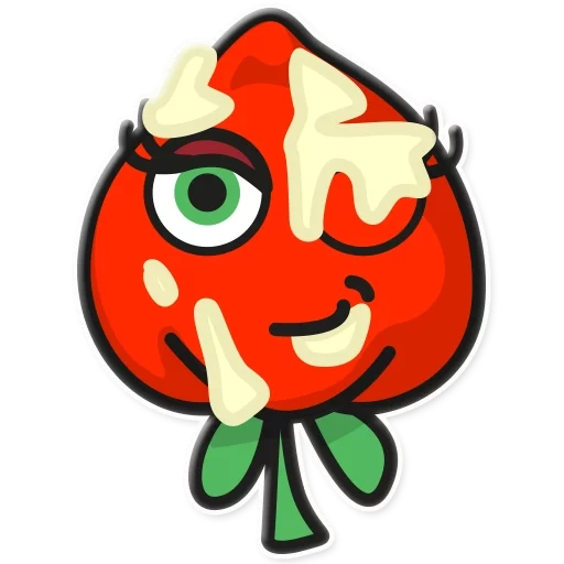 emoji, face fruit