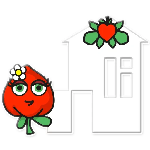tomates, símbolo de expresión, lindos tomates, tomate animado