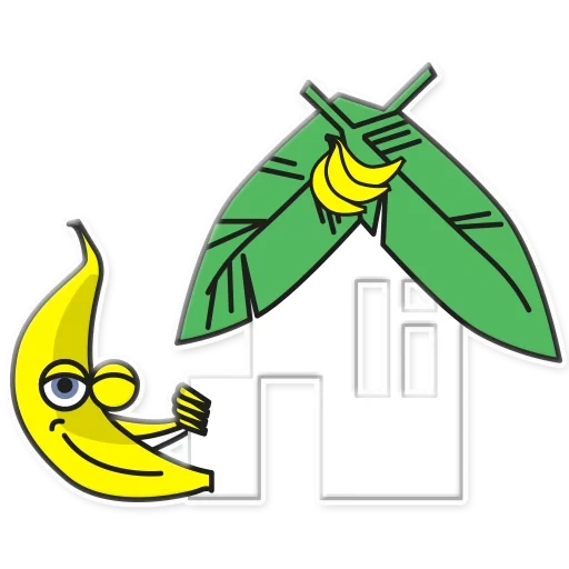 банан, banana, большой банан, банан иллюстрация