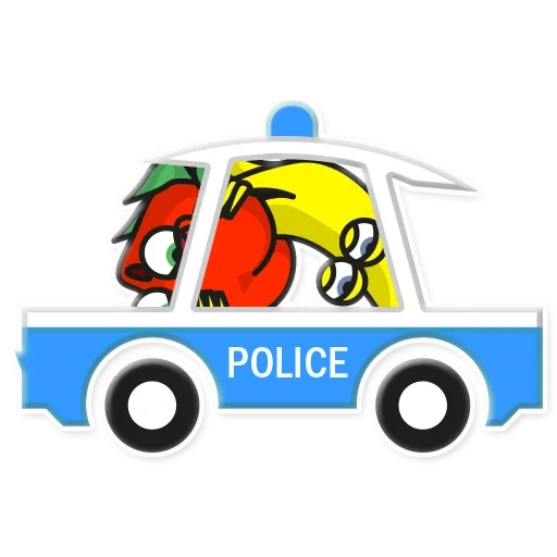 police car icon, police car, klipper police car, cartoon model of police car