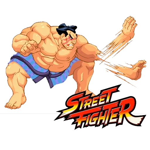 street fighter, street fighter ii, petarung sumo jalanan, pegulat sumo street fighter, e honda street fighter 2