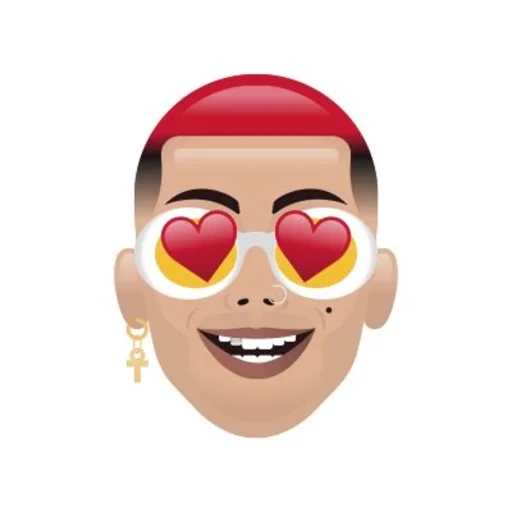 clipart, risate sorridenti, faccia da emiley, emoji cupido, smiley con le guance rosa