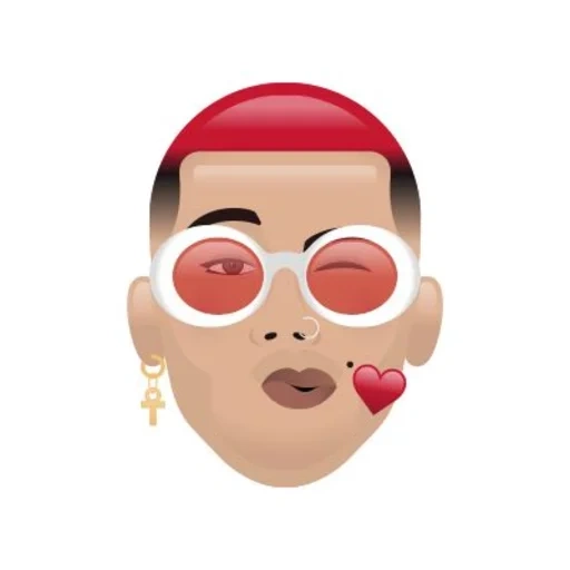 asiatique, humain, masque de pion, memoji khlyupik, emoji cupidon