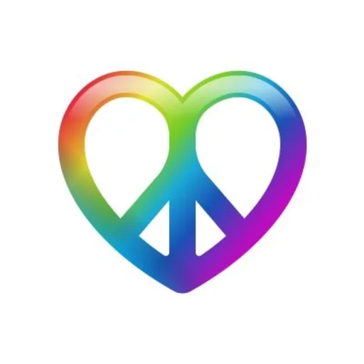 simbol cinta, simbol hati, damai dan cinta, hati pacifik, simbol persahabatan ungu
