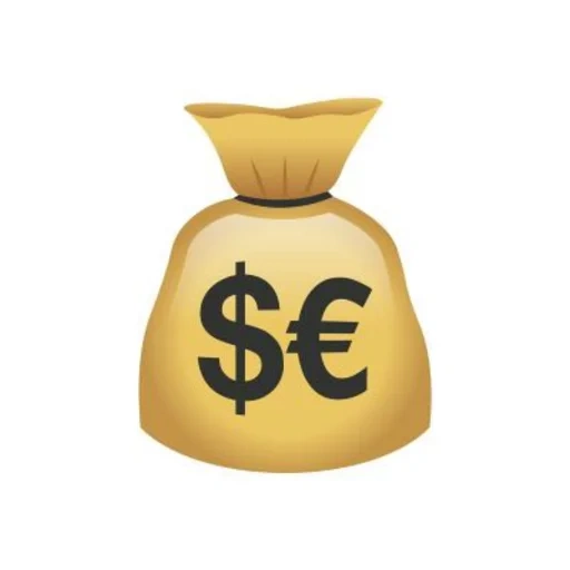 das geld, eine tüte geld, eine tüte geld, emoticon pack geld, smiley bag geld