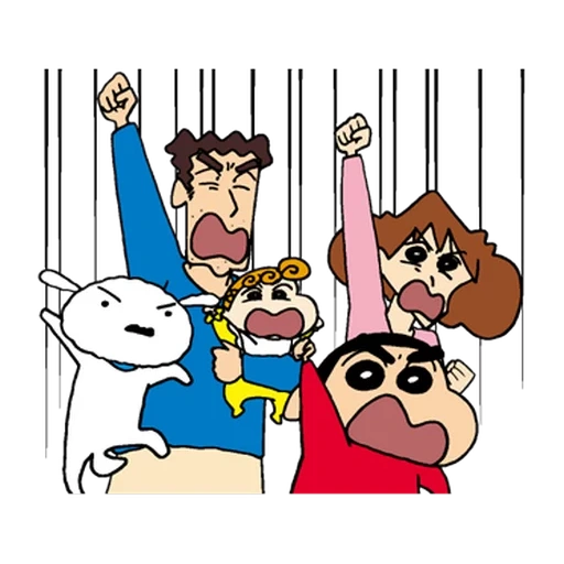 аниме, син-тян, cartoon network, shinchan family