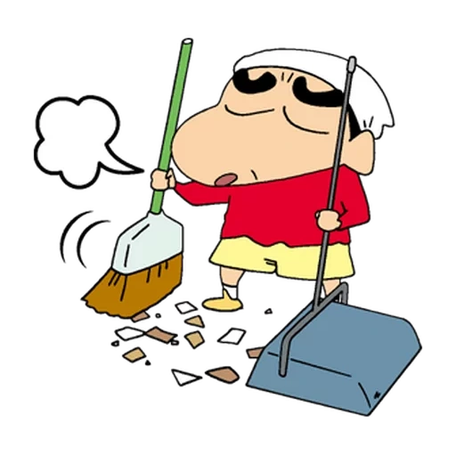 sakata, internal, cleaner, the work of a cleaner, crayon shin-chan russian