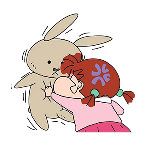 conejitos, conejo, un juguete, la niña es un conejo, dibujos de anime encantadores