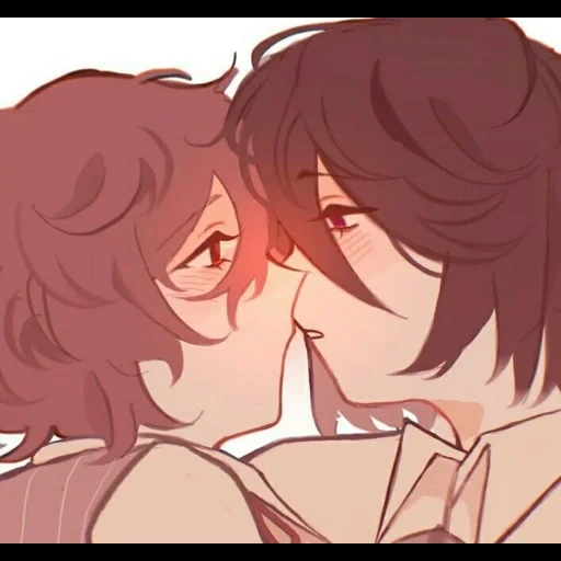 animation, people, chuya osamu dazai, goddess anime, anime cute couple