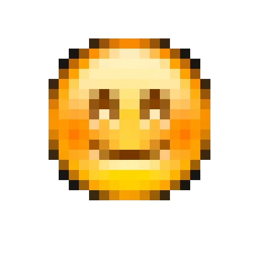 emoji, smiling face, smiling face is sad, emotional expression, kolobka pixel smiley face