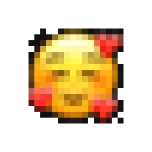 pixel art, manzana minecraft, manzana dorada minecraft, manzana, sonrisa de píxel kolobka