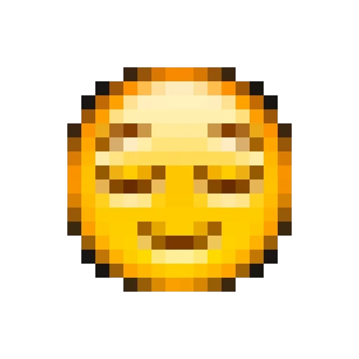 le tenebre, smiley pixel art, emoticon di leon pixel, faccina triste di pixel sorridente, smiley pixel monocromatico