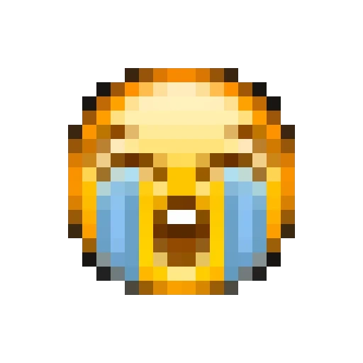 emoji, smile and cry, smiley face pixel, pixel smiling face crying