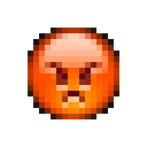 an angry smiling face, pixel lion, emoji, a very angry smiling face