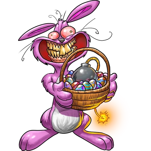 пасха, прикол, пасхальный заяц, пасхальный кролик 2000, фиолетовый пасхальный кролик