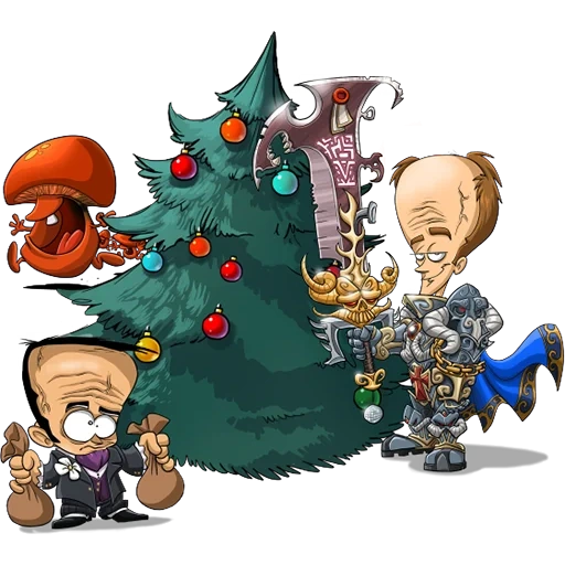 árbol de navidad, arte de año nuevo, árbol de navidad, árbol de navidad, cumpleaños del juego de héroe