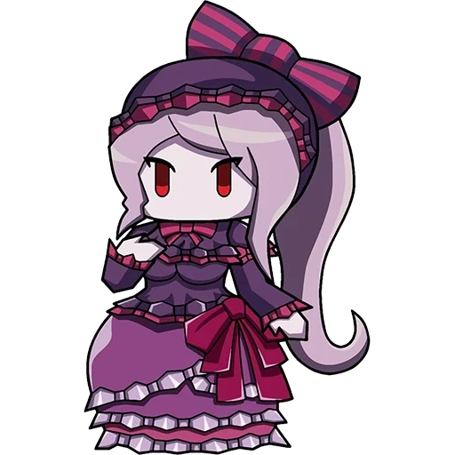 аниме, overlord шалтир, shalltear bloodfallen, shalltear bloodfallen юри, shalltear bloodfallen чиби