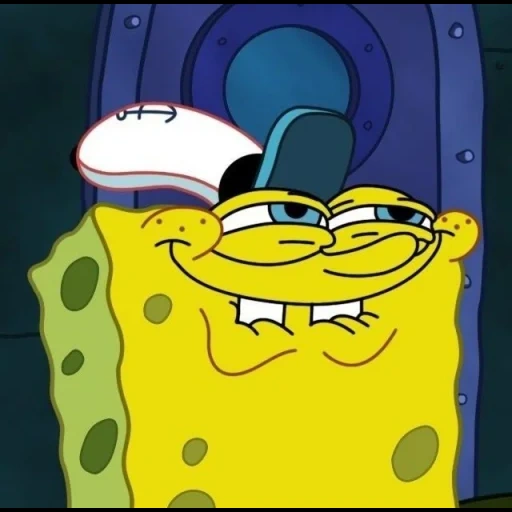 bob esponja, spongebob face, lustiger schwamm bob, schwamm bob lächelt, spongebob schwammkopf