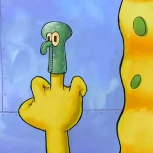 mem squidward, sponge bob fak, dita di spongeo, sponge bob è quadrato, sponge bob square pants