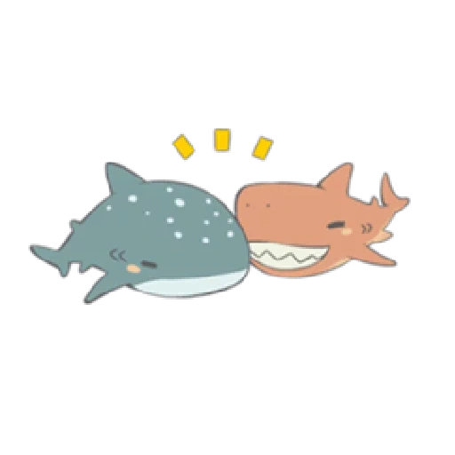 belle baleine, mignon requin, motif de poisson, stickers requin mignon, requin baleine art mignon