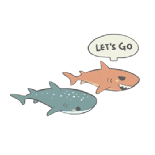 hiu, hiu merah muda, hiu kartun, ilustrasi hiu, hiu kartun itu lucu