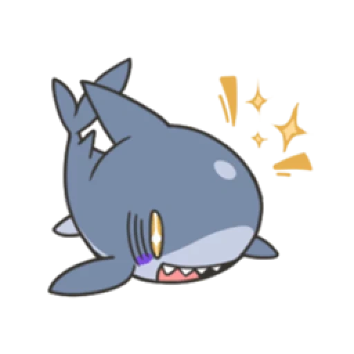 tiburón, tiburones lindos, tiburón de dibujos animados, tiburón de dibujos animados, dibujo de tiburón lindo
