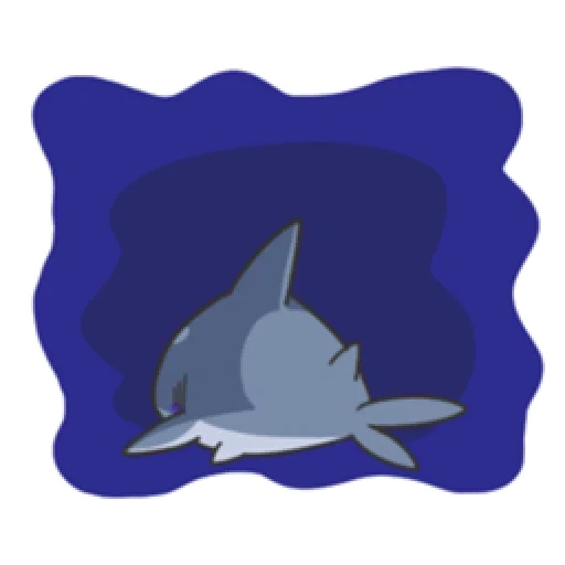 gatto, squalo, squalo 2d, lo squalo è blu, illustrazione dello squalo