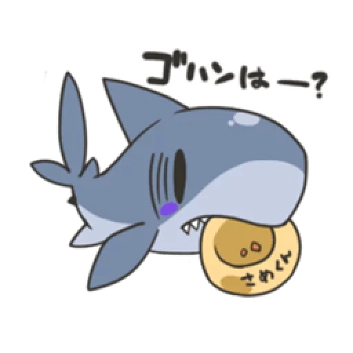 tiburones lindos, arte de tiburón lindo, tiburones de dibujos animados, el tiburón es un dibujo dulce, dibujo de tiburón lindo
