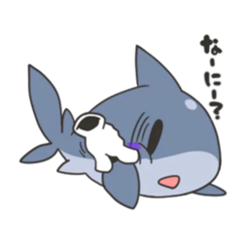 hiu sayang, hiu lucu, anime chibi shark, hiu kartun, shark menggambar lucu