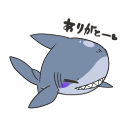 tiburones lindos, tiburones nyshny, tiburones de dibujos animados, tiburón de dibujos animados, dibujo de tiburón lindo