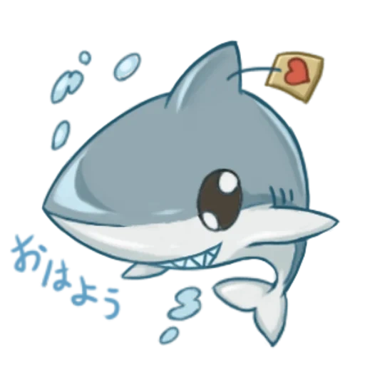 requins, mignon requin, mignon requin, dauphin rouge, cartoon shark